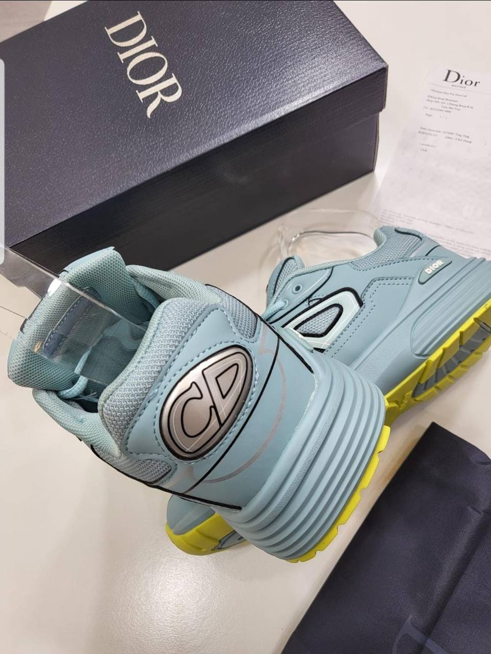 B30 TRAINERS - CREAM / LIME / uk 9&10 Next Day Delivery