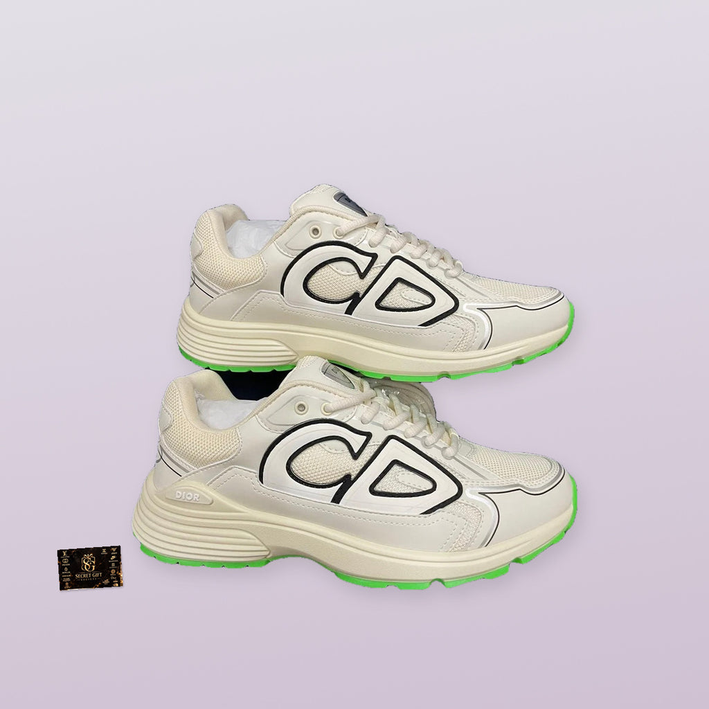 (PRE ORDER) B30 TRAINERS - CREAM / LIME with a realistically scaled Secret Gift Society marble business card