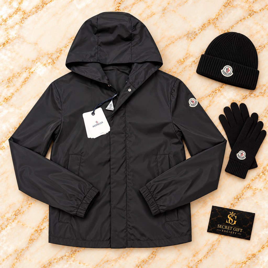 MNCLR GRANDANS JACKET — black. Styling props not included.