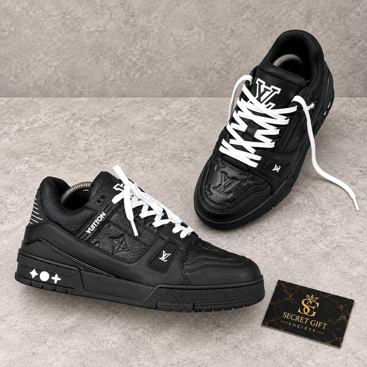 (PRE ORDER) LVE TRAINERS - BLACK / WHITE — Secret Gift Society