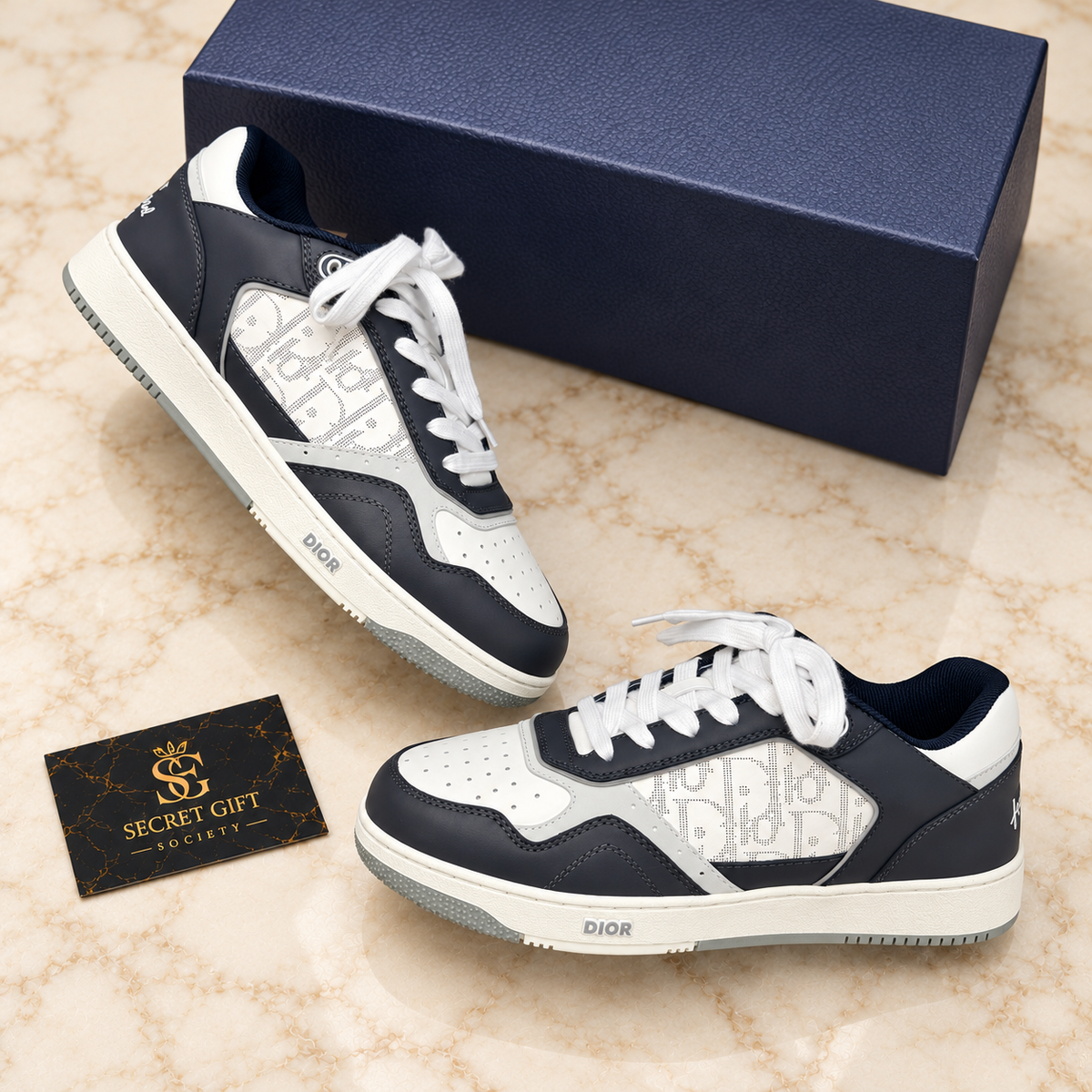 (PRE-ORDER) B27 - TRAINERS - NAVY/WHITE — Secret Gift Society