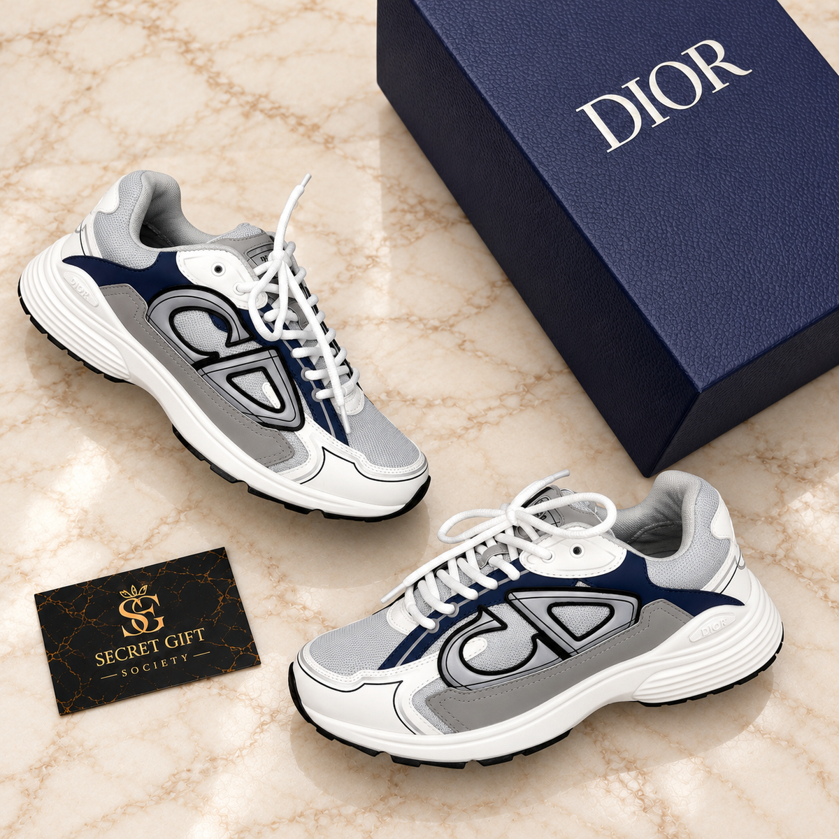(PRE-ORDER) B30 - TRAINERS - WHITE/GREY — Secret Gift Society