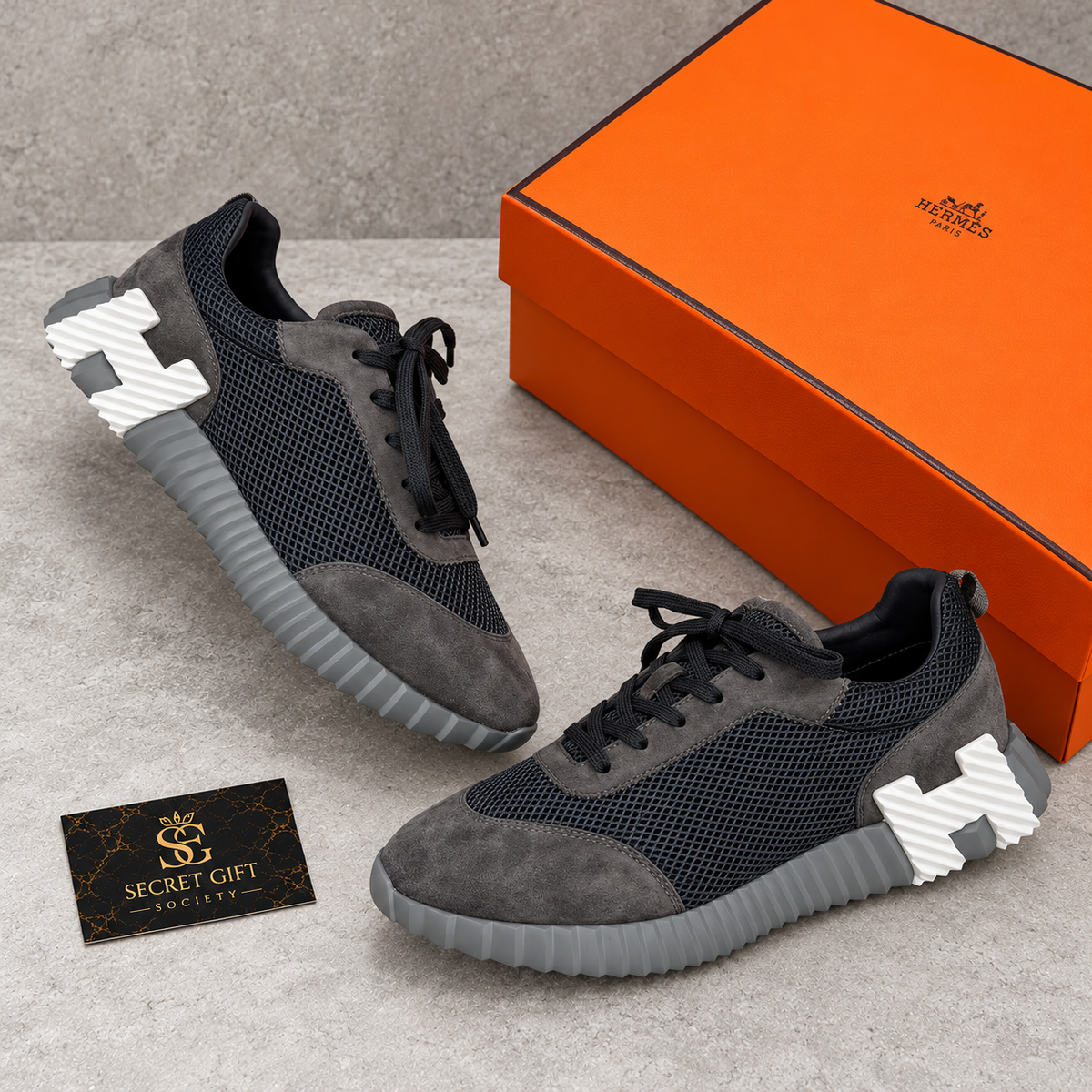 (PRE ORDER) HMES - BOUNCING TRAINERS - GREY/WHITE — Secret Gift Society