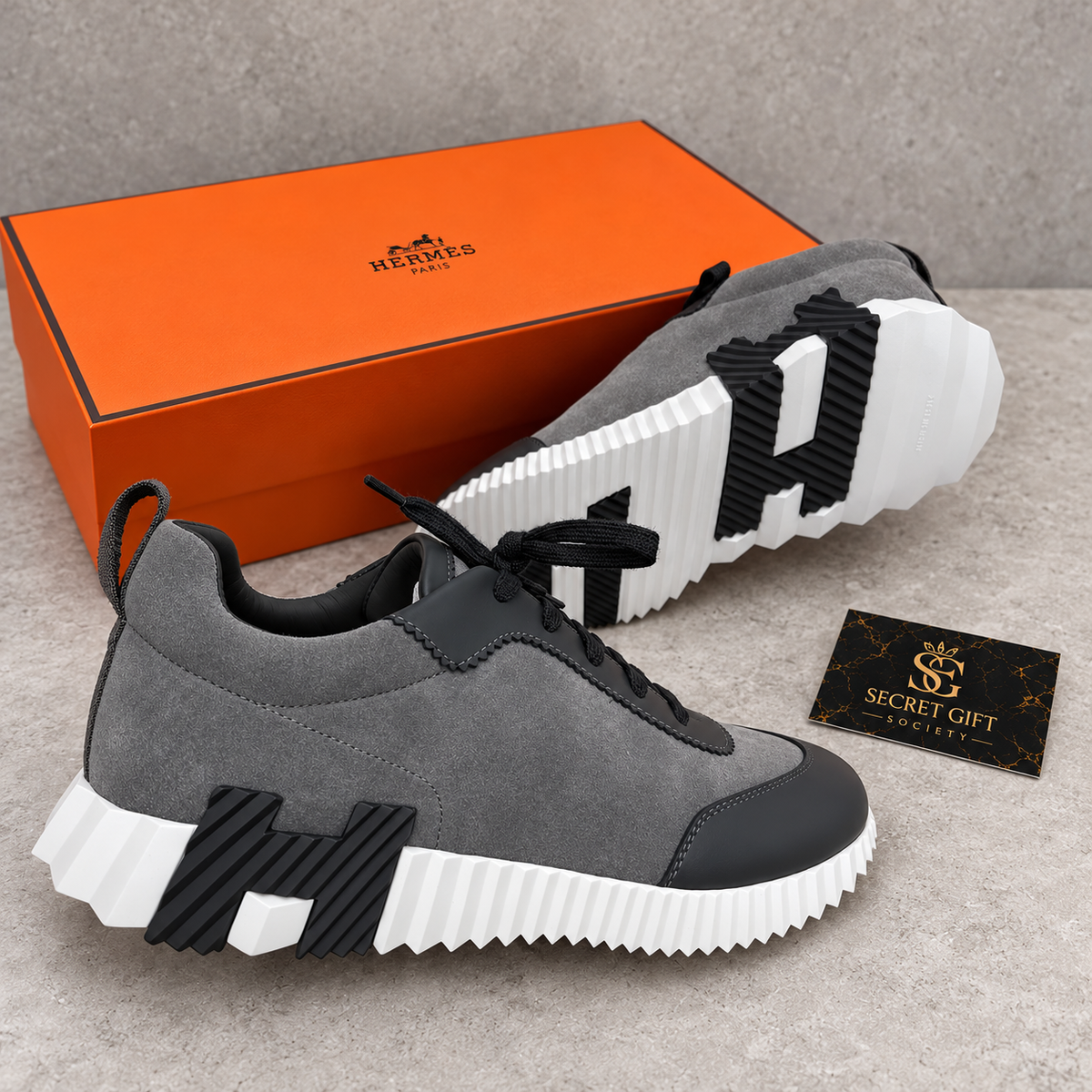 (PRE ORDER) HMES - TRAINERS - GREY/CHARCOAL — Secret Gift Society
