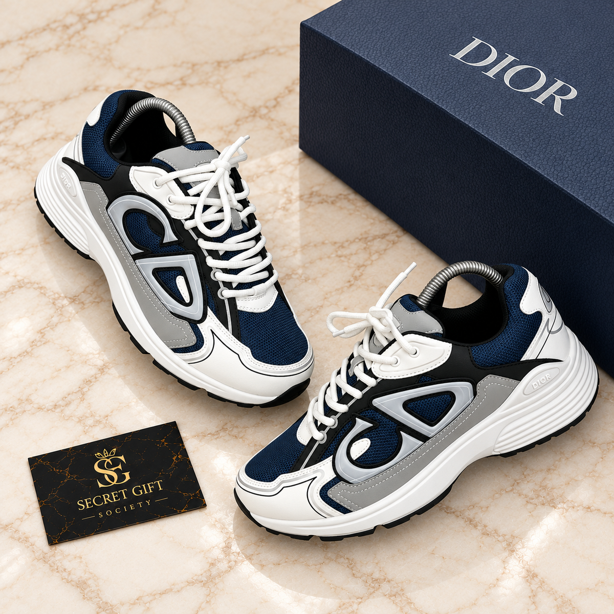 (PRE-ORDER) B30 - TRAINER - WHITE/NAVY — Secret Gift Society