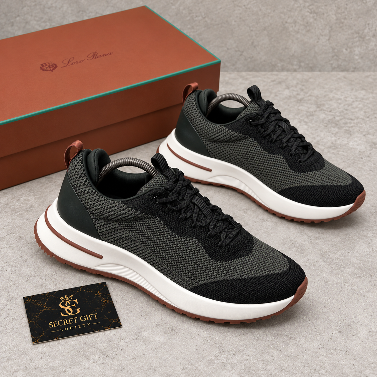 (PRE ORDER) LORO MESH TRAINER - KHAKI / BLACK — Secret Gift Society