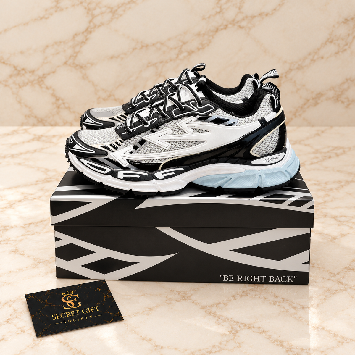 (PRE ORDER) OW TRAINER - BLACK / WHITE — Secret Gift Society
