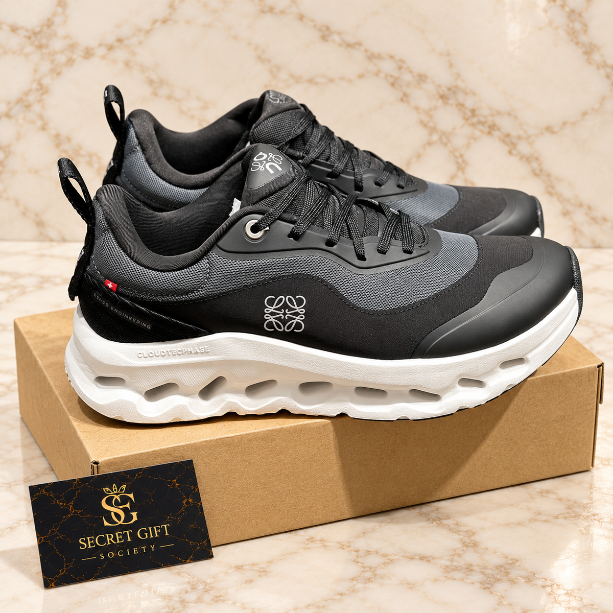 (PRE ORDER) LWE X ON TRAINERS - BLACK / WHITE — Secret Gift Society